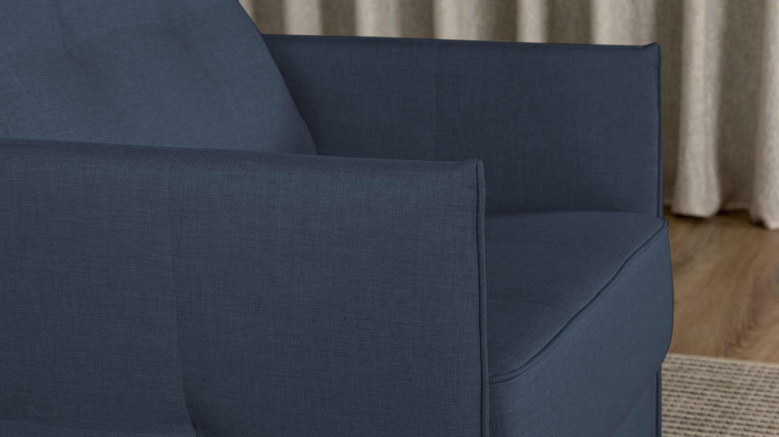 Кресло Amani Pro, Тк. Lidot blue (подлокотник: 5 см) 73.5x89 — купить в Озерце