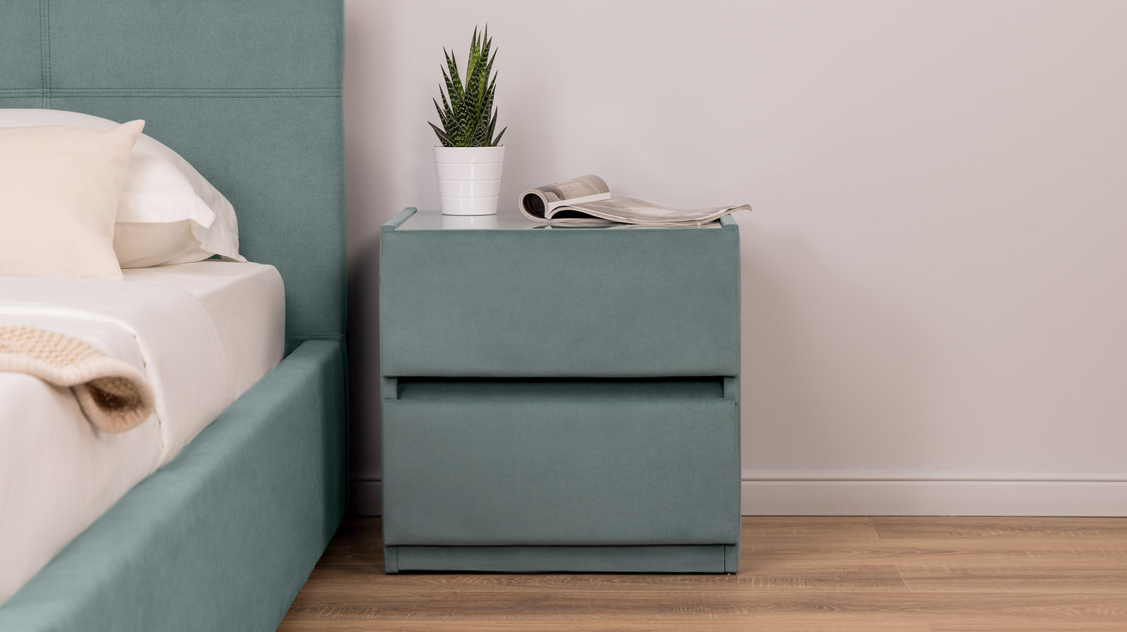 Тумба Oscar со стеклом ткань Dumont 26 45x50 — купить в Озерце