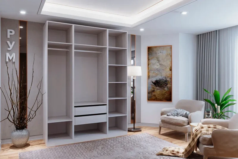 Гардеробная Рум Комплектация 4 (Ясень Анкор Светлый) — Мебель-центр Озерцо