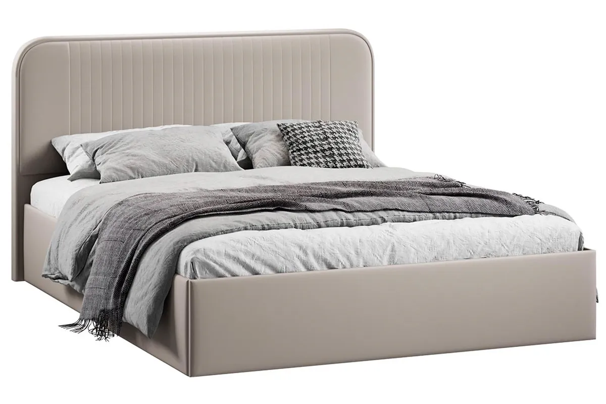 Кровать Тиффани c подъемным механизмом Тип 1 и заглушиной 140х200 (Велюр / Confetti Smoke) - купить в Озерце