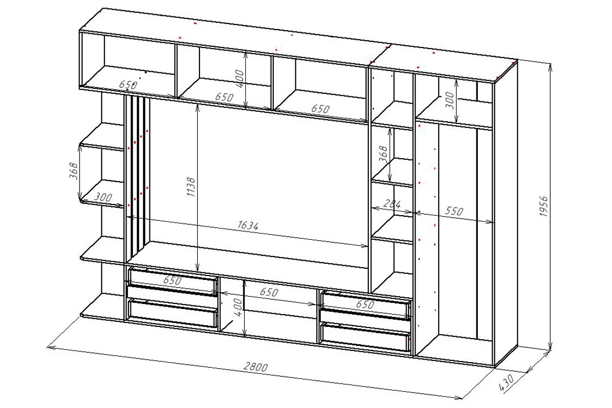 Гостиная Веста ЦРК.ВСТ.01 (Делано темный/Сатин) — Мебель-центр Озерцо