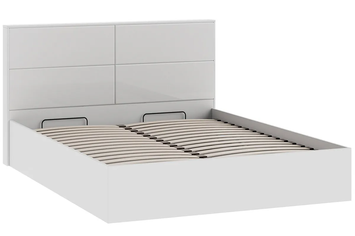 Кровать Тесса с подъемным механизмом Тип 2 без заглушины 160х200 (Белый жемчуг/Белый глянец) - купить в Озерце