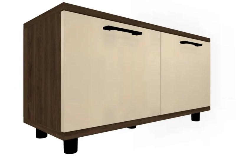 Тумба ТБ-5051-ГТ-КГ (Гикори Джексон Темный/Кашемир Глянцевый) — Мебель-центр Озерцо