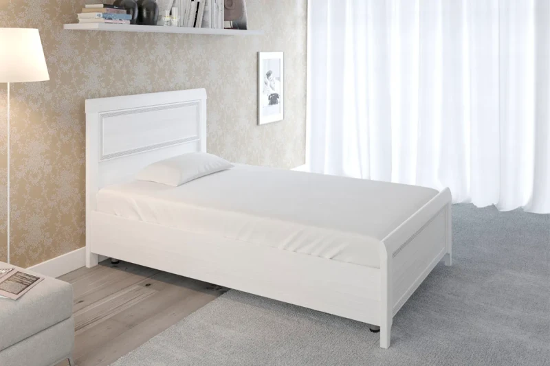 Кровать КР-2021 120х200 (Снежный Ясень) - купить в Озерце