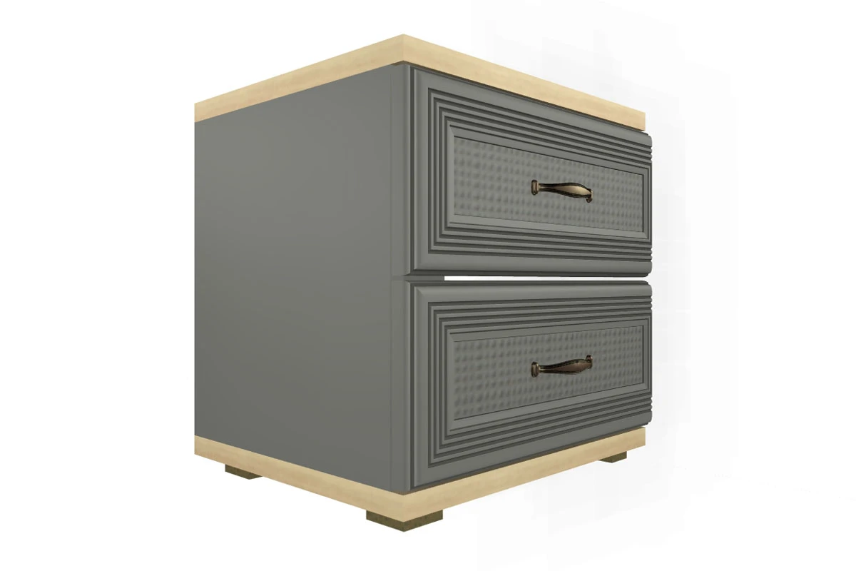 Готовый комплект для спальни СК-1020-АС-СО-В (Ясень Асахи/Серый Оникс/Велюр) - купить в Озерце