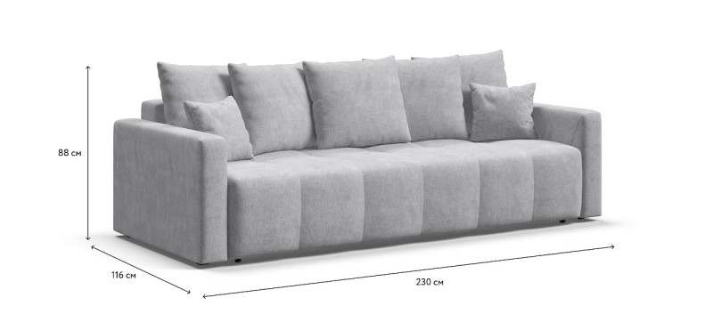 Босс Тренд диван Шенилл Клауд серый — купить в Озерце