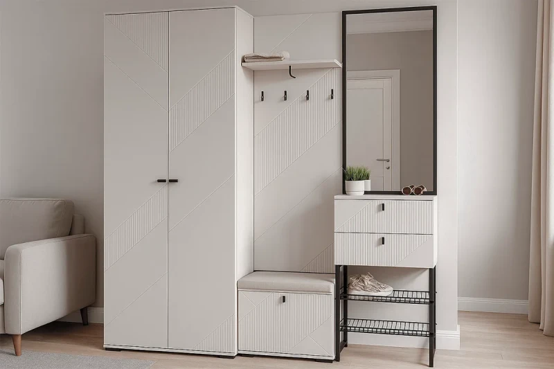 Прихожая Кашемир №2 (Кашемир/Сантьяго/Neo 02) - заказать на Ozerco.com Прихожая Кашемир №2 (Кашемир/Сантьяго/Neo 02) — Мебель-центр Озерцо