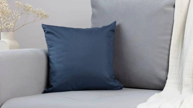 Подушка декоративная Glossy 40x40, цвет Синий в мебель-центре Озерцо