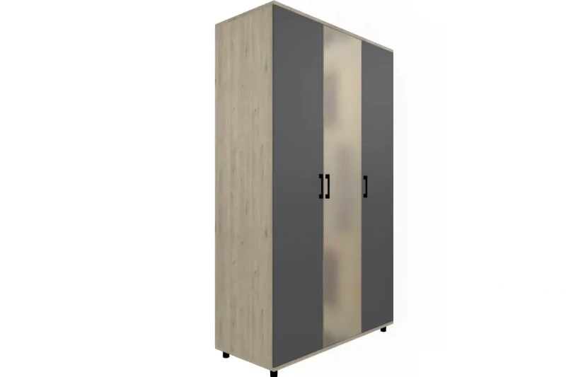 Шкаф для одежды и белья ШК-5001-ГС-АМ (Гикори Джексон Светлый/Антрацит Матовый) в мебель-центре Озерцо