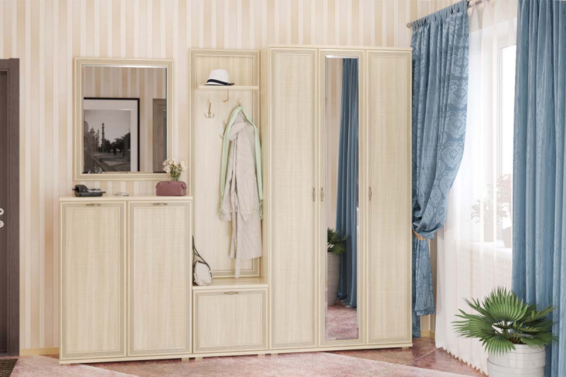 Прихожая Карина-4 (Ясень Асахи) — Мебель-центр Озерцо