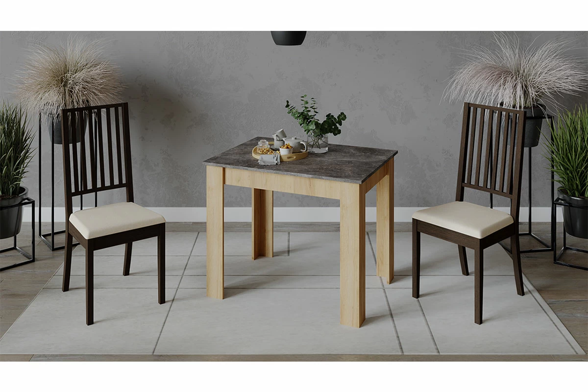 Стол обеденный Промо тип 1 (Дуб Крафт Золотой/Ателье темный) - купить в Озерце