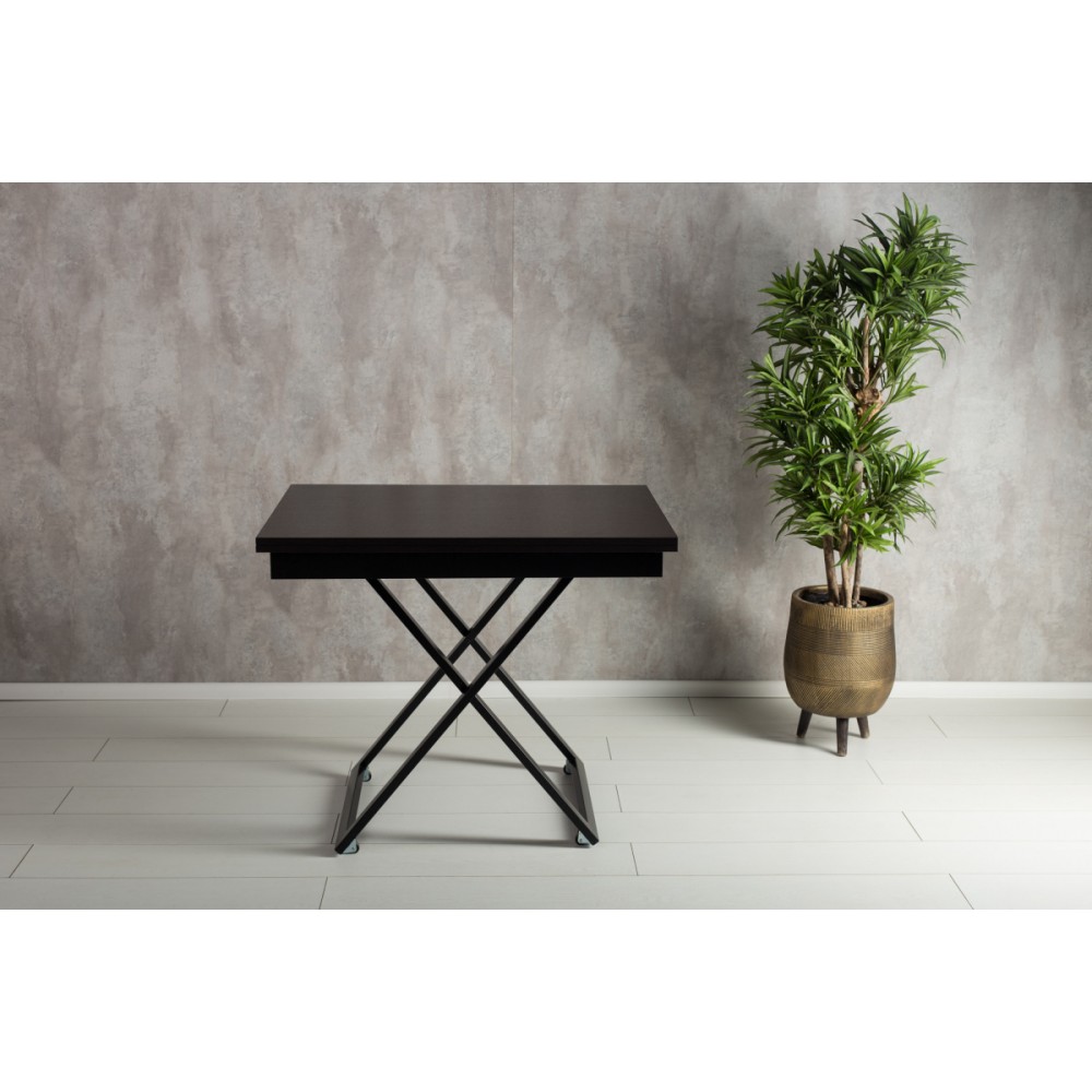 Стол-трансформер Apollo венге матовый/подстолье черный - купить в Озерце