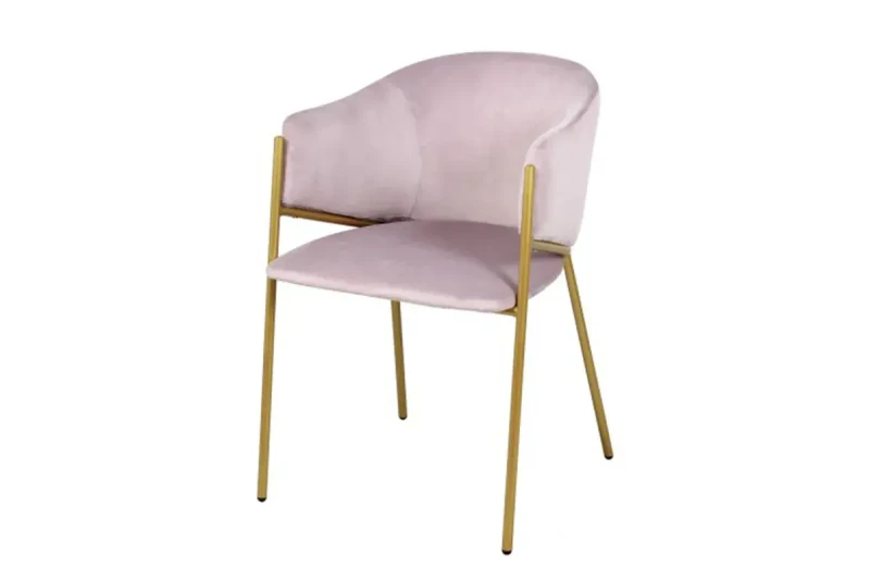 Стул Муза каркас золото, велюр (Velluto 14 фламинго) СРП-068 - купить в Озерце