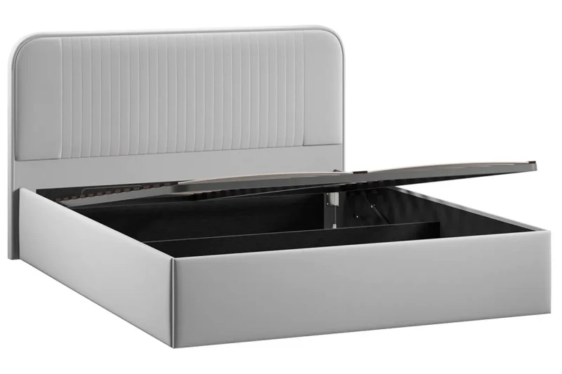 Кровать Тиффани c подъемным механизмом Тип 1 и заглушиной 140х200 (Велюр / Confetti Silver) - купить в Озерце