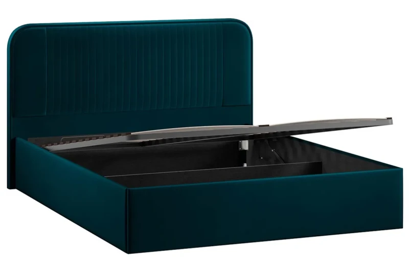 Кровать Тиффани c подъемным механизмом Тип 1 и заглушиной 140х200 (Велюр / Confetti Izumrud) - купить в Озерце