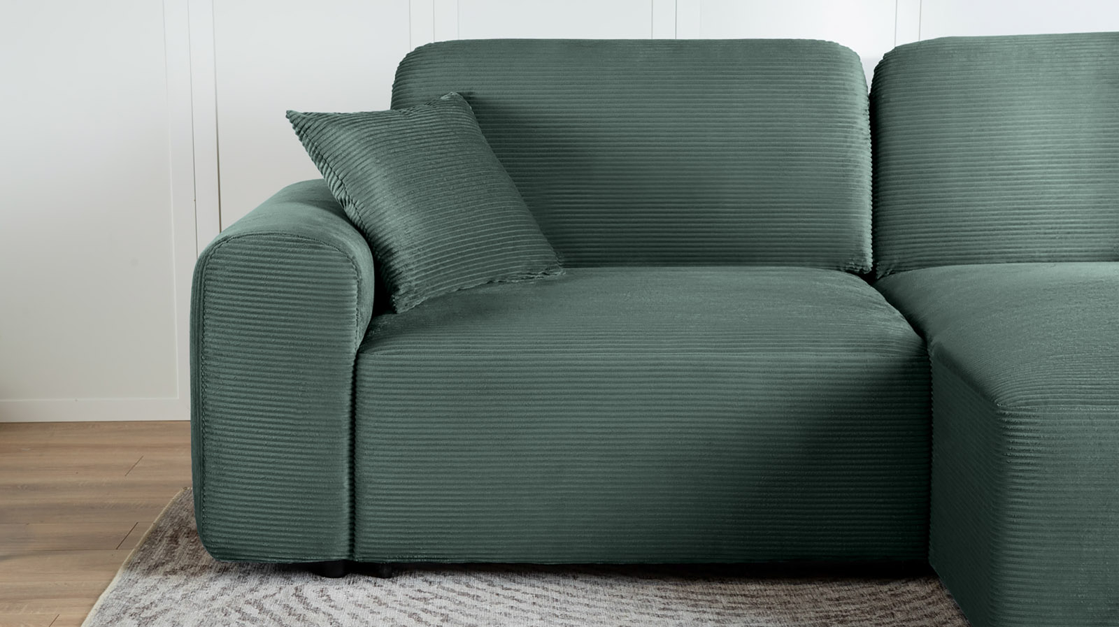 Диван -кровать угловой Raklet ткань Cilium Forest 156x258 — купить в Озерце