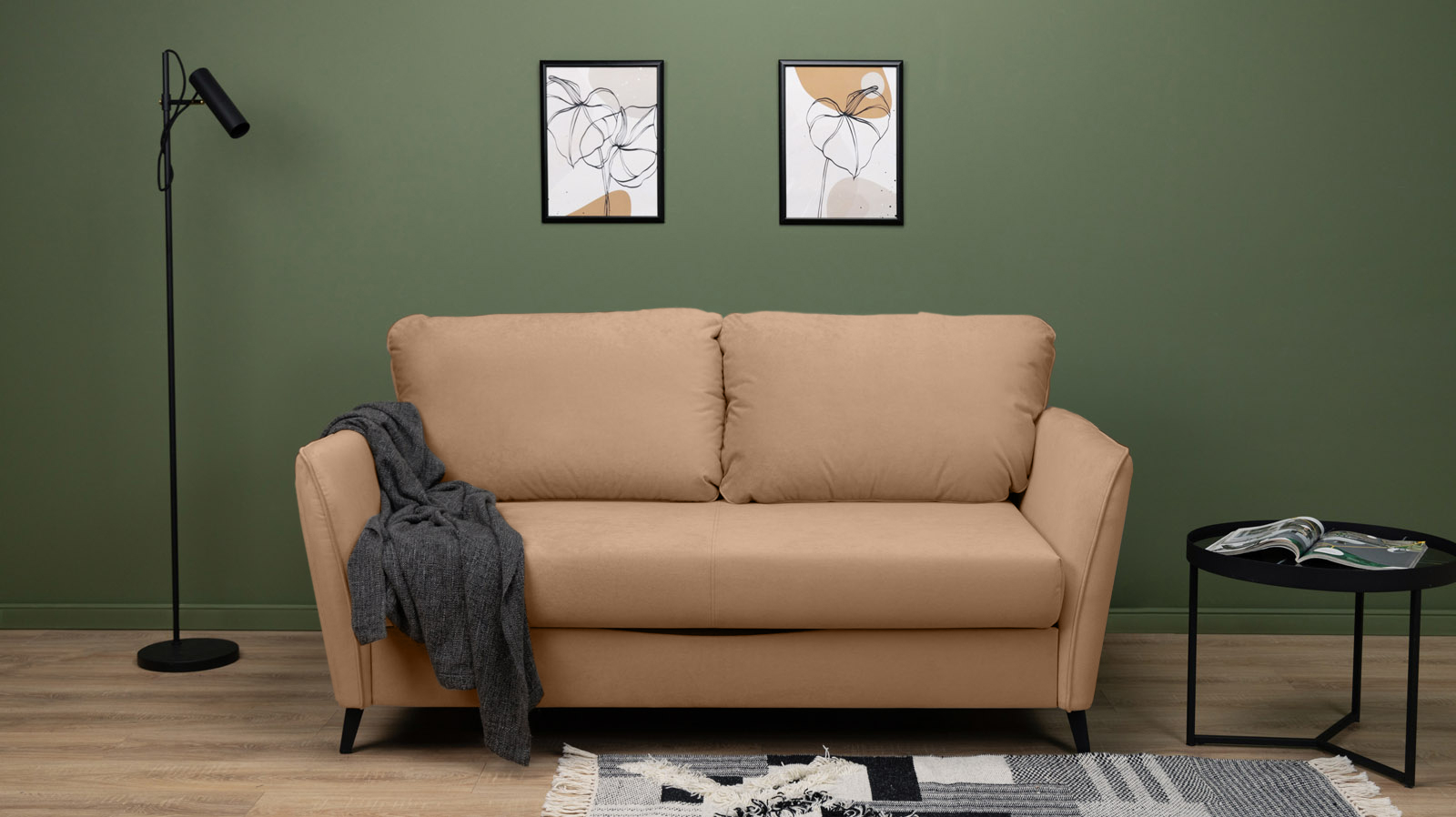 Диван Laguna Mini, ткань Casanova Beige Casanova Beige (Тк. Казанова Беж) 144x201 — купить в Озерце