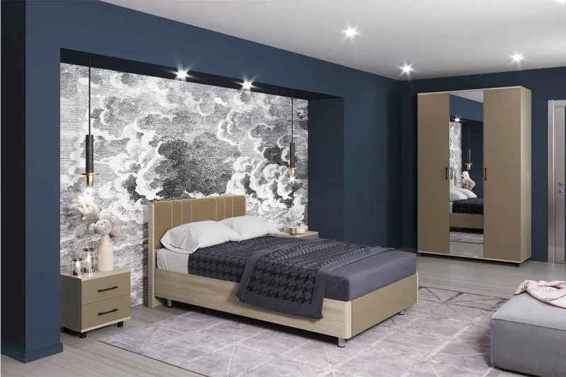 Спальня Грейс комплект 2 (Ясень Асахи/Латте Матовый) - купить в Озерце