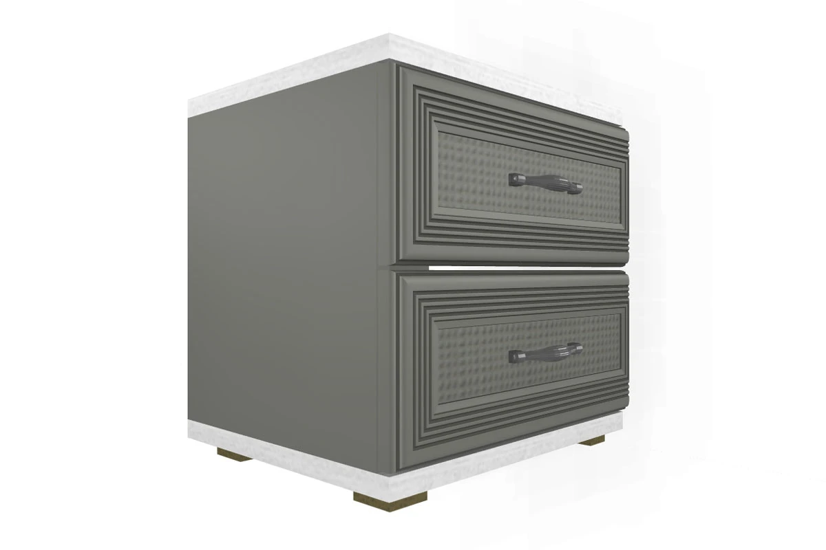 Готовый комплект для спальни СК-1020-СЯ-СО-В (Снежный Ясень/Серый Оникс/Велюр) - купить в Озерце