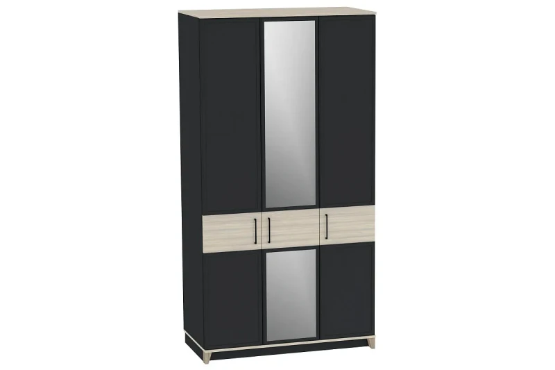 Шкаф для одежды и белья Aurelio 444 (Антрацит/Блеквуд Сатиновый) в мебель-центре Озерцо