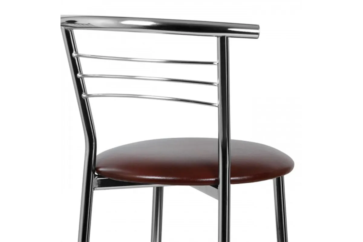 Стул Барный Амулет каркас хром люкс, экокожа (Экотекс 3068 черри) СРП 020-02 - купить в Озерце