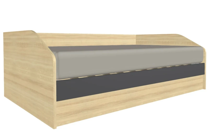 Кровать КР-119-АС-АМ 120х200 (Ясень Асахи/Антрацит Матовый) - купить в Озерце