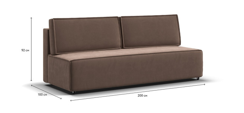 Норд Мини диван Велюр Монолит мокко — купить в Озерце