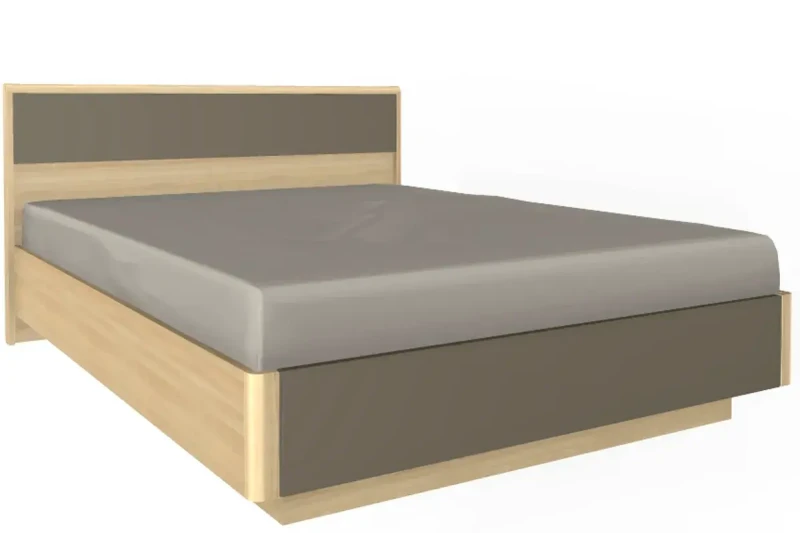 Кровать КР-4003-АС-ЛМ 160х200 (Ясень Асахи/Латте Матовый) - купить в Озерце