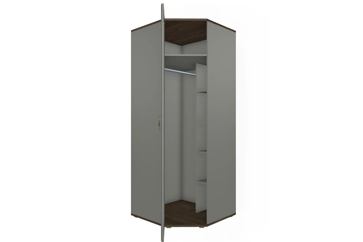 Шкаф для одежды и белья ШК-1012-ГТ-СО (Гикори Джексон Темный/Серый Оникс) в мебель-центре Озерцо