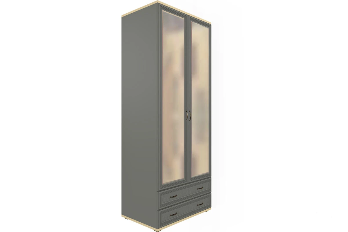 Готовый комплект для спальни СК-1020-АС-СО-В (Ясень Асахи/Серый Оникс/Велюр) - купить в Озерце