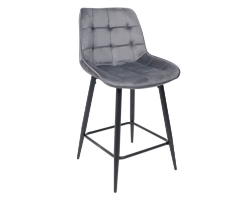 Полубарный стул Линкс, темно-серый велюр G062-40 / черный - купить в Озерце