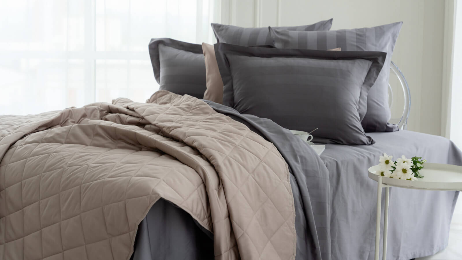 Покрывало хлопковое Askona Home, цвет кремовый 220x240 в мебель-центре Озерцо