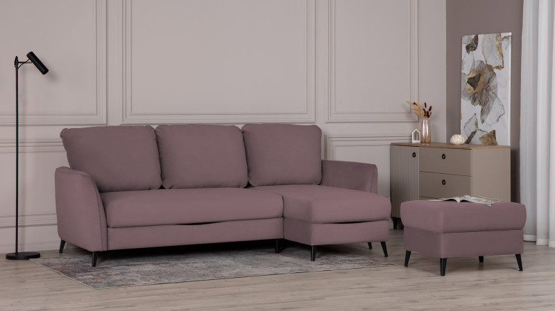 Диван -кровать угловой Laguna, Тк. Casanova Lilac 159x245 — купить в Озерце