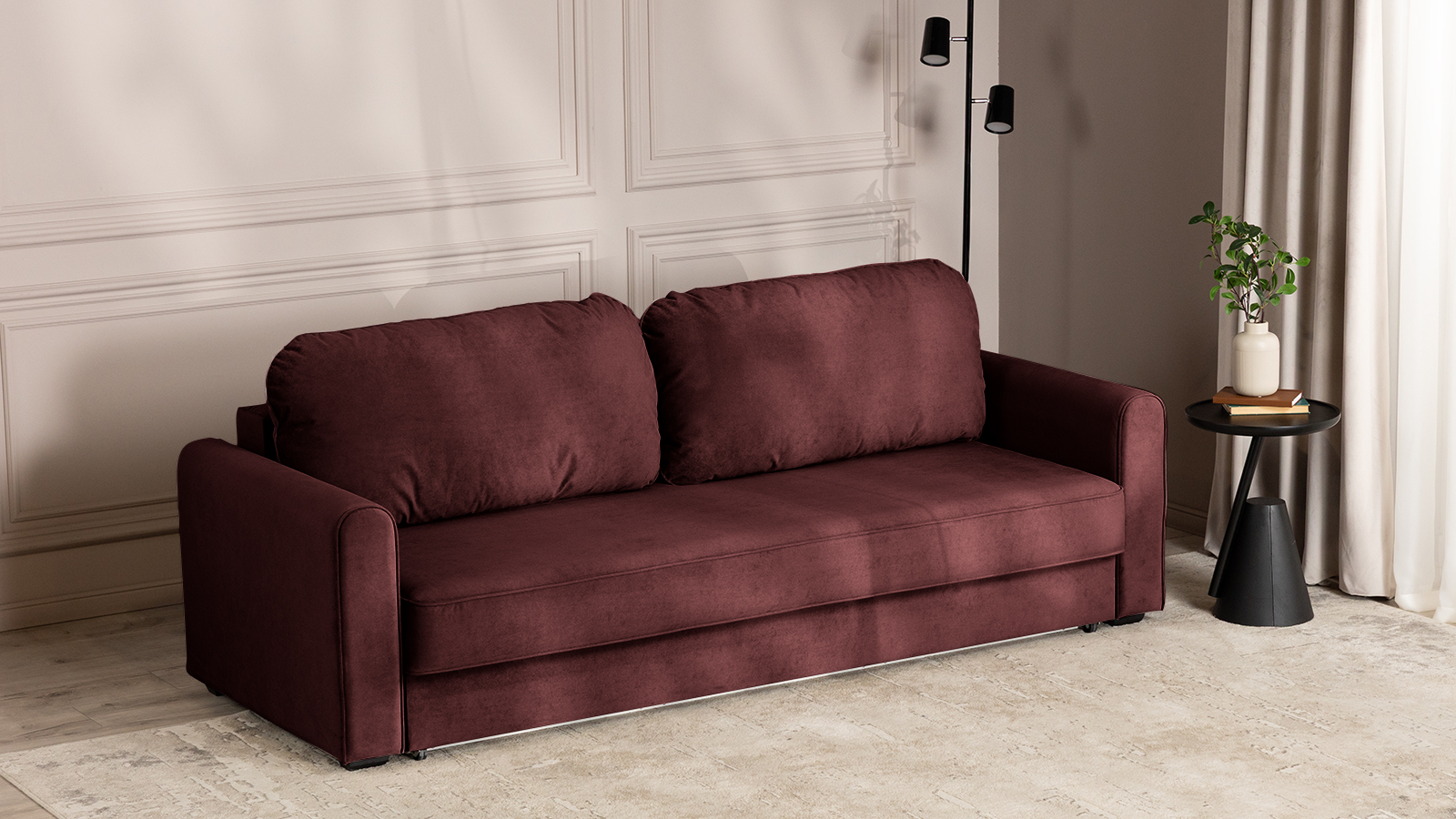 Диван -кровать Magni ткань Sky Velvet 32 96x233 — купить в мебель-центре Озерцо Диван -кровать Magni ткань Sky Velvet 32 96x233 — купить в Озерце