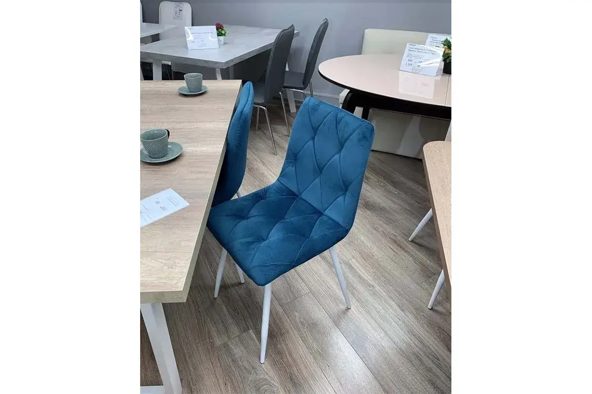 Стул Регги (каркас Черный/велюр Velluto 25 синий), СРП-066 - купить в Озерце