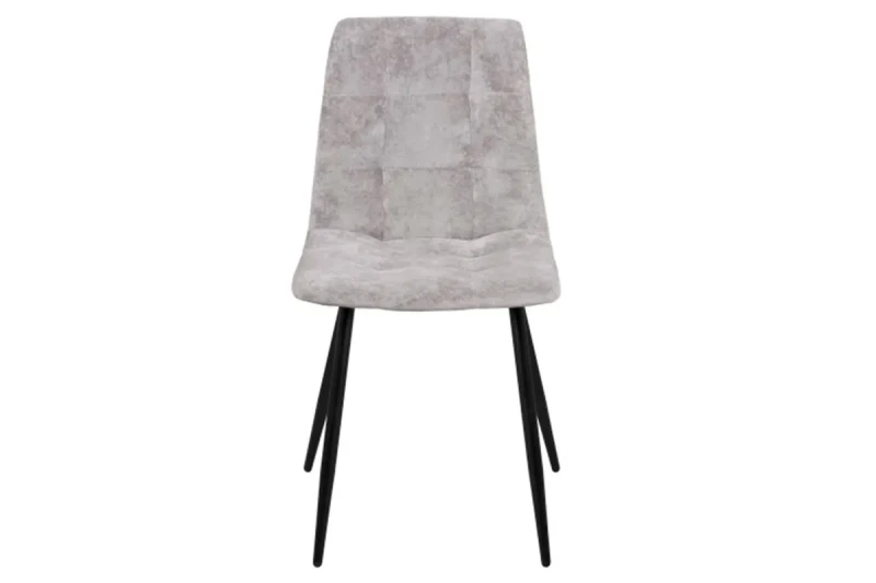 Стул Чили (Муар черный/Генезис Stee/Светло-серый) СРП-052 - купить в Озерце