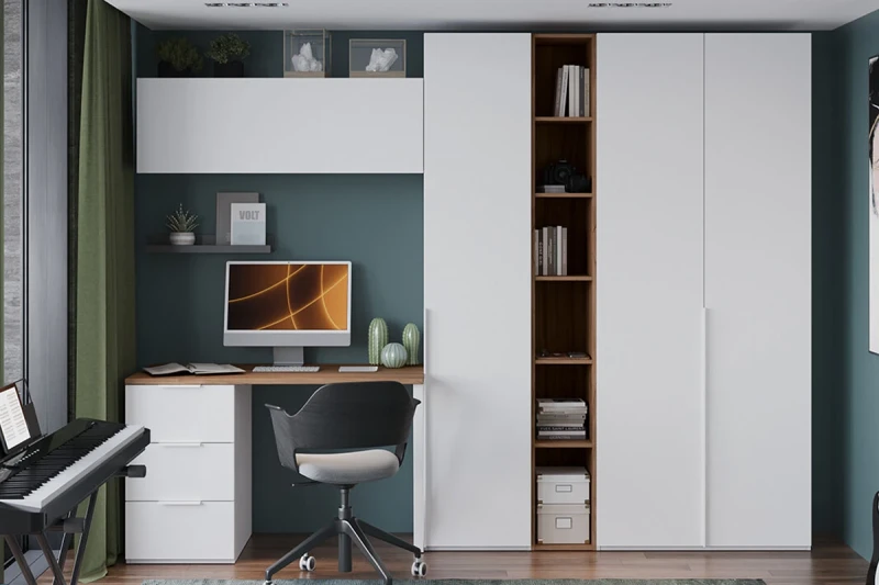 Набор детской мебели Порто №3 ГН-393.103 (Белый Жемчуг/Яблоня Беллуно/Белый софт) — Мебель-центр Озерцо