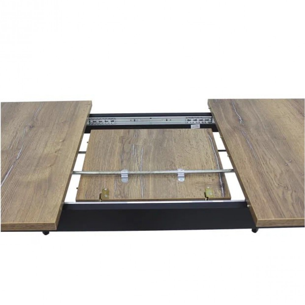 Стол СИЕНА ПУ 78*120*167 дуб олово/черное подстолье - купить в Озерце