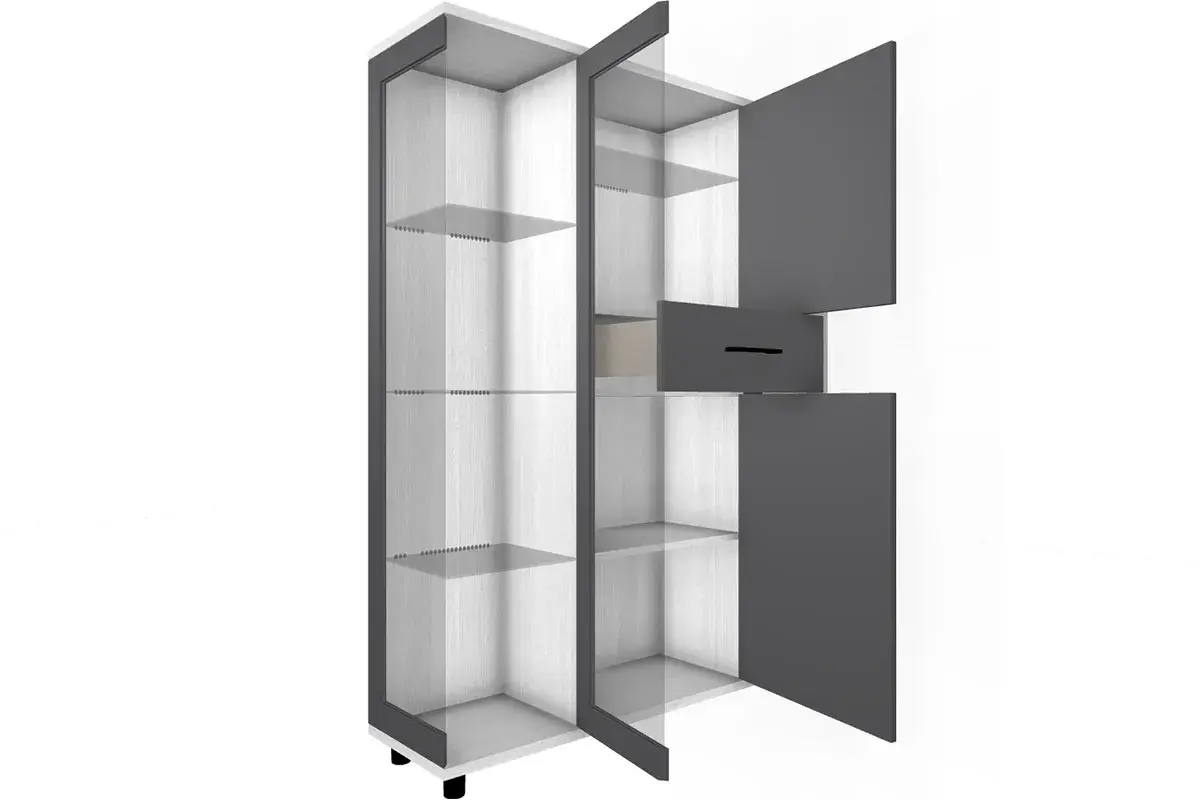 Шкаф многоцелевой ШК-5080-СЯ-АМ (Снежный Ясень/Антрацит Матовый) в мебель-центре Озерцо