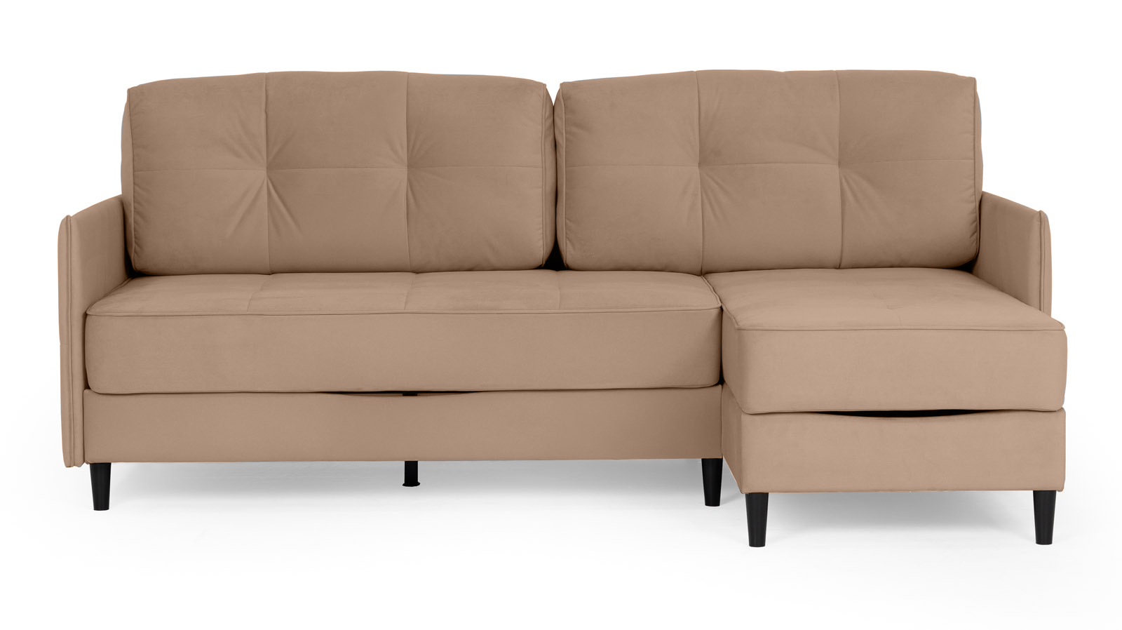 Диван Amani Pro угловой с узкими подлокотниками, ножки: пластик, Тк. Casanova Stone 156x217 — купить в Озерце