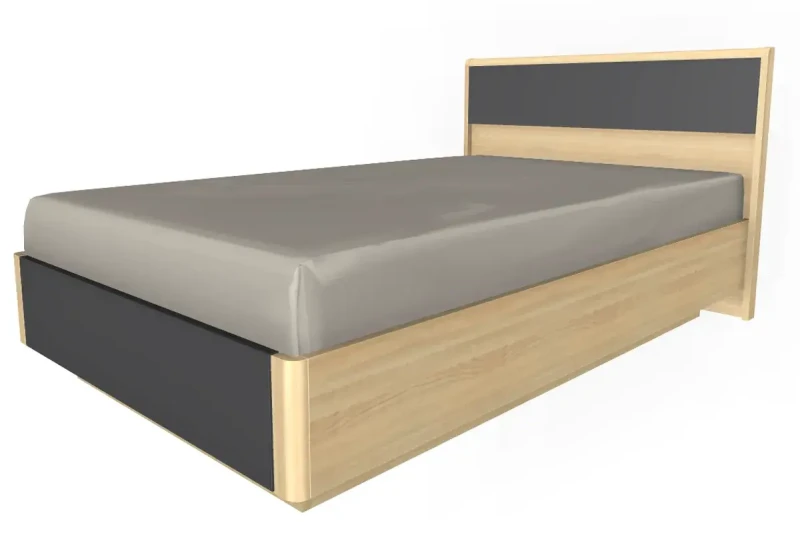 Кровать КР-4001-АС-АМ (Ясень Асахи/Антрацит Матовый) - купить в Озерце