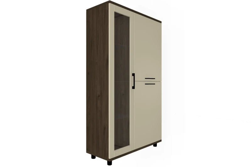 Шкаф многоцелевой ШК-5082-ГТ-КМ (Гикори Джексон Темный/Кашемир Матовый) в мебель-центре Озерцо