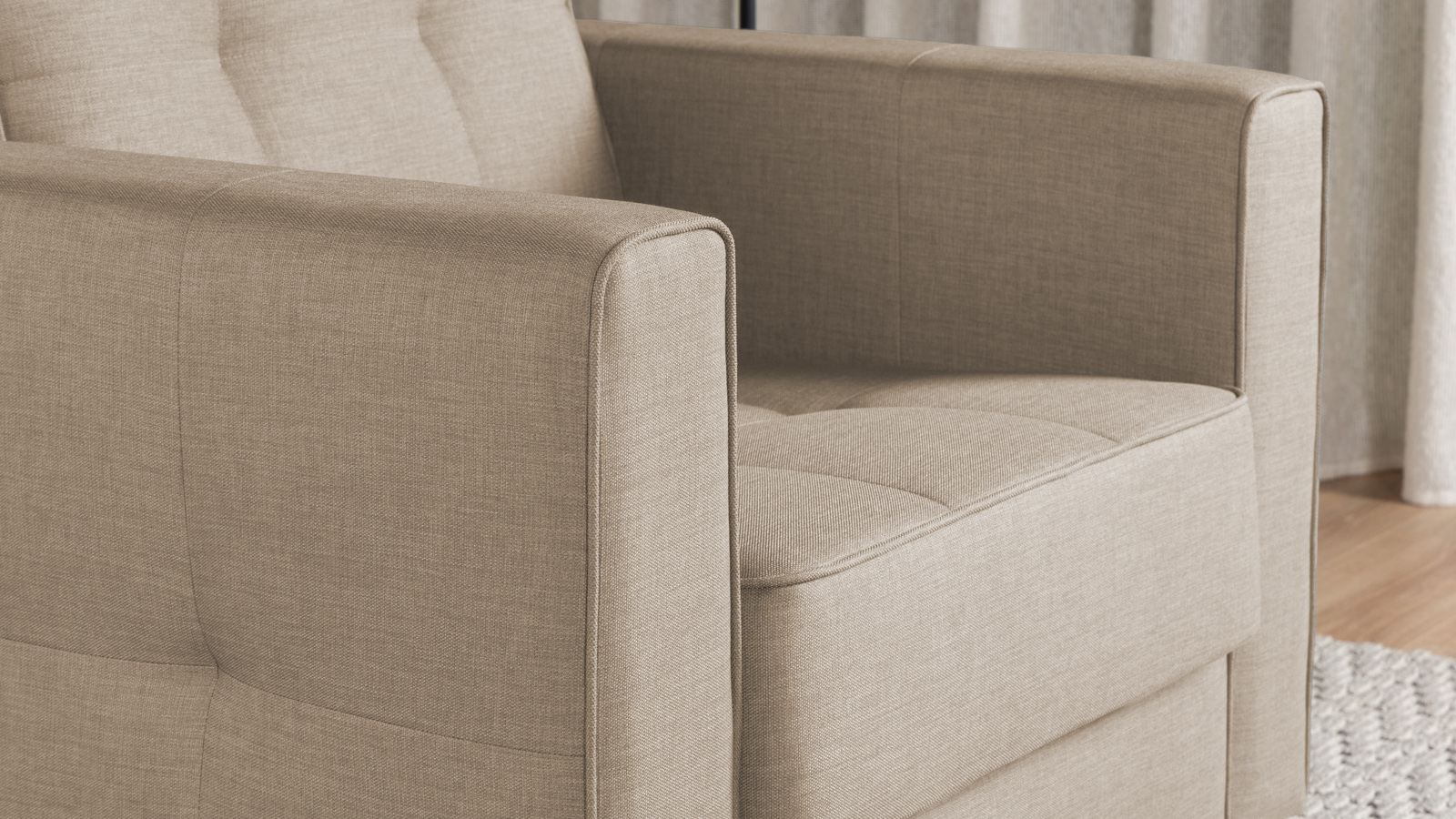 Кресло Amani Pro, Тк. Lidot beige (подлокотник: 15 см) 89x93.5 — купить в Озерце