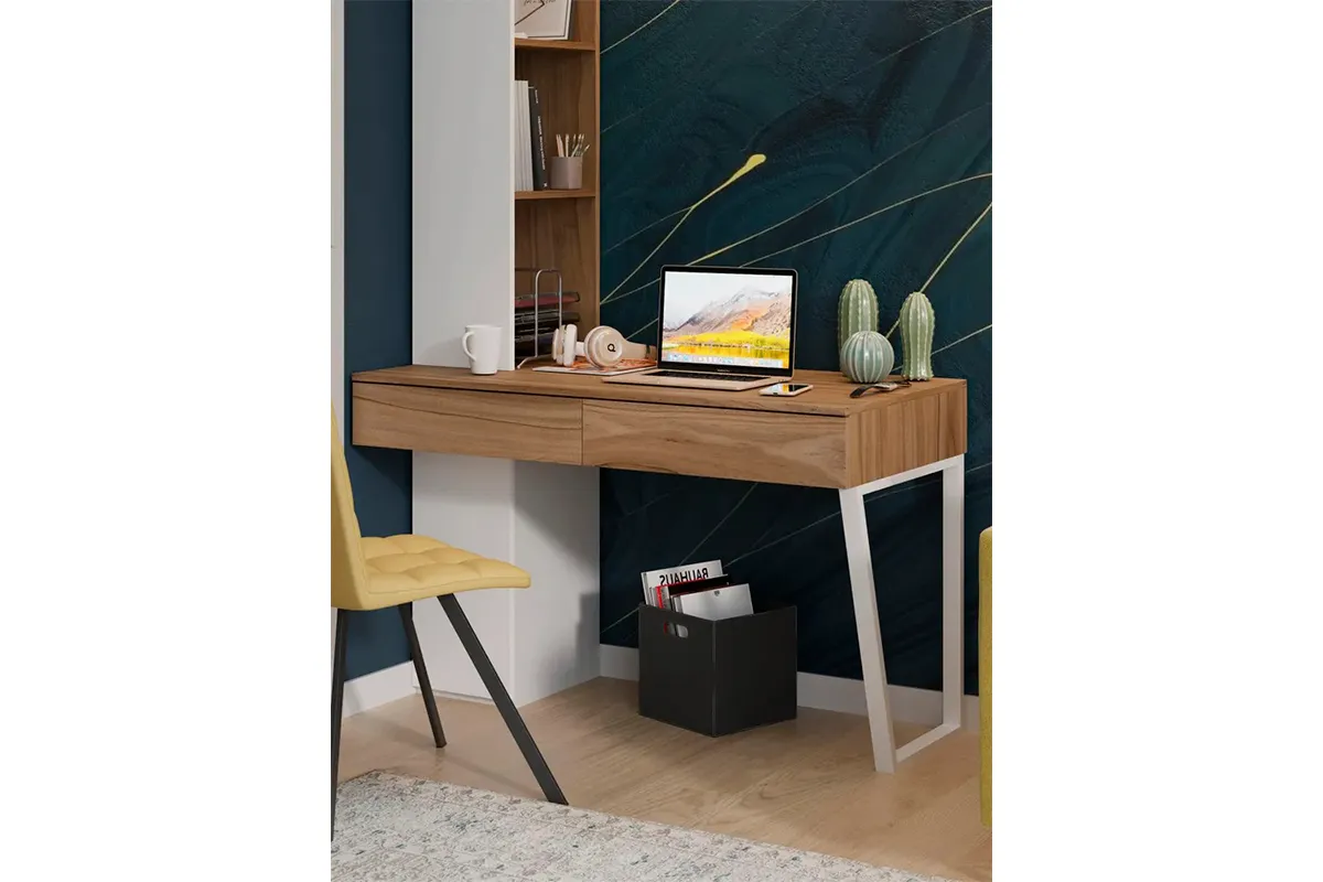 Стол письменный Порто ТД-393.15.02 с ящиками (Белый/Яблоня Беллуно) — Мебель-центр Озерцо