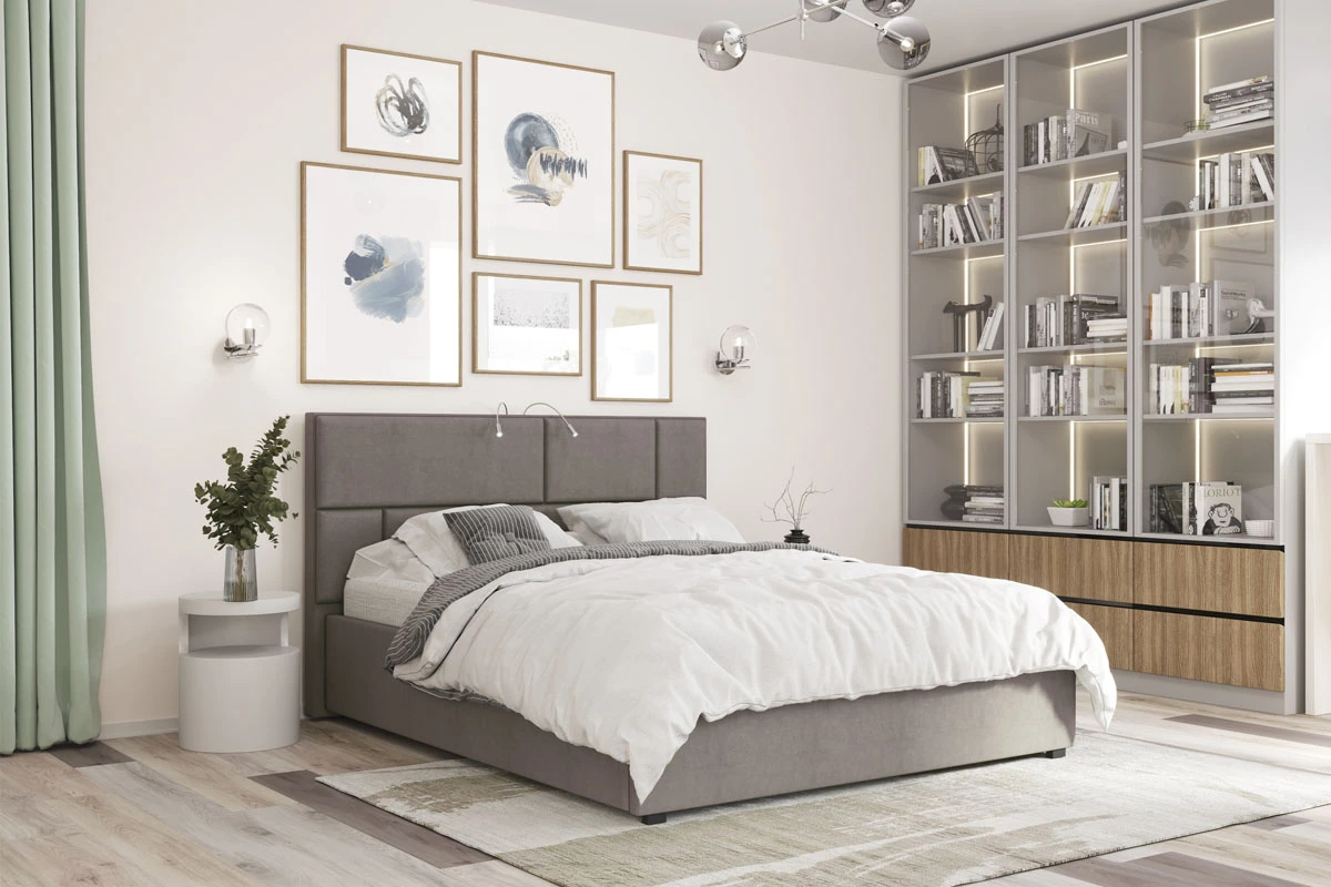 Кровать Невада-1 с ПМ 140х200 (Lovers-27 стоун) 2 кат. - купить в Озерце