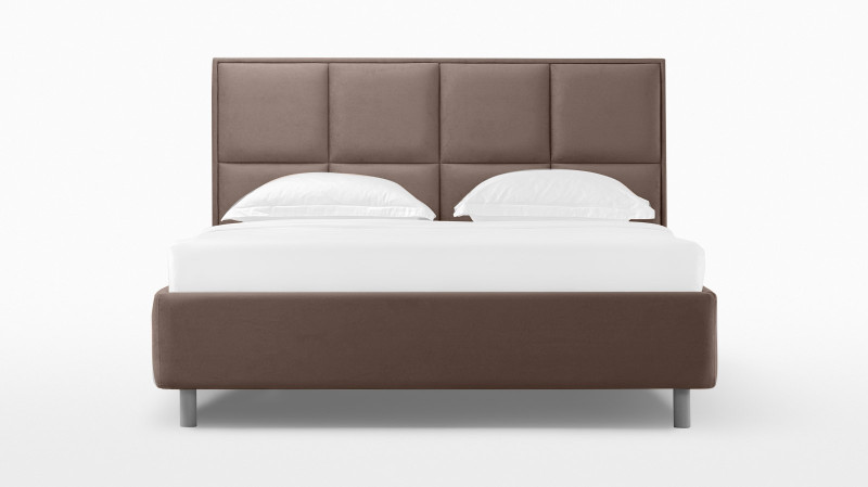 Кровать с подъемным механизмом Linea Nova, ткань Casanova Chocolate, 200x200 - купить в Озерце