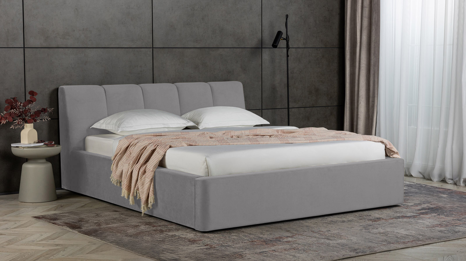 Кровать Niks Тк. Sky Velvet 08 160x200 - купить в Озерце