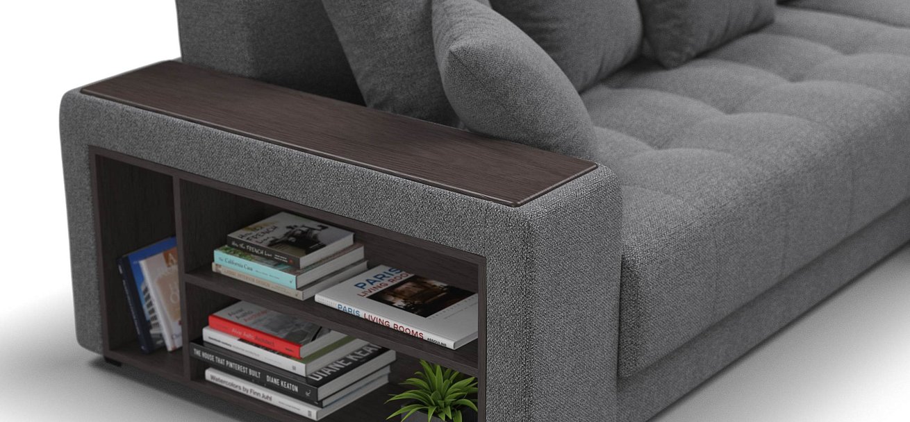 Ванкувер угловой диван Рогожка Мальмо серый — купить в Озерце