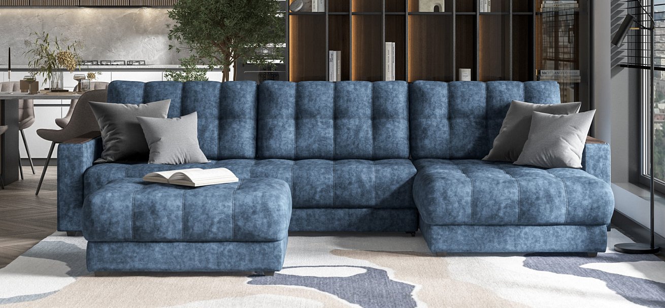 Угловой диван BOSS 3.0 MAX Велюр Royal топаз NEW — купить в Озерце