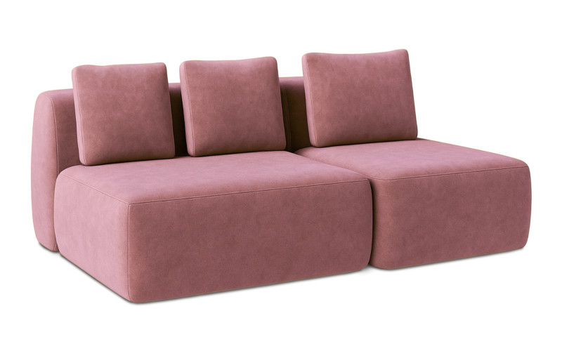 Диван модульный Мольто-2 секц-пуф 125+85-спинка 125+85-Тк. Aura 06 57 — купить в Озерце